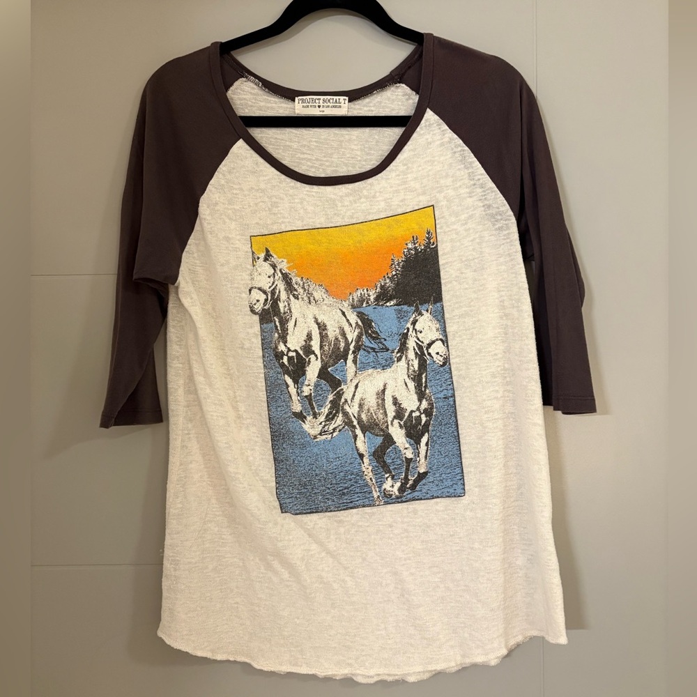 Project Social T Cowboy Core Baseball Tee
